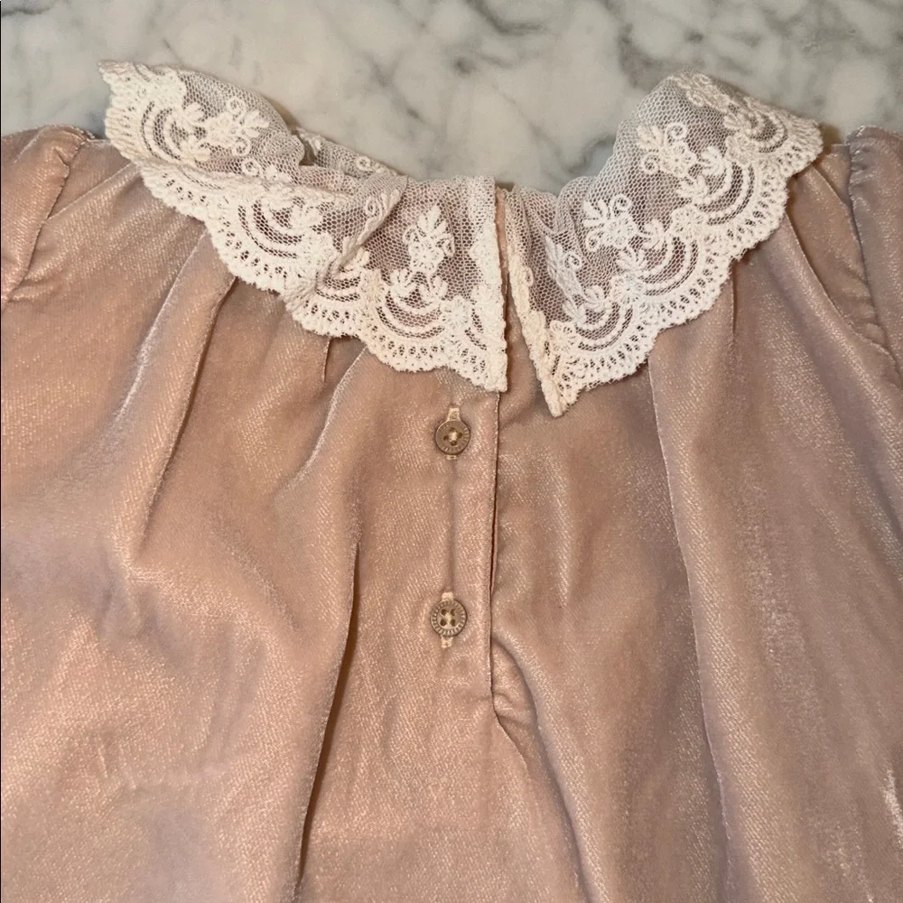 NWT JANIE & JACK VELVET DRESS WITH BLOOMER 12/18M